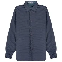 Acne Studios Check Reversible Fleece Jacket Dark Blue