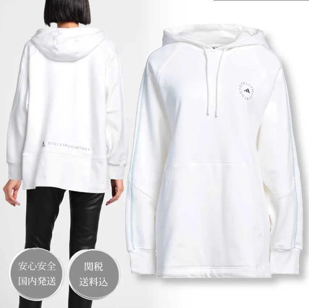 adidas by Stella McCartney  |Collaboration Long Sleeves Plain Cotton Logo