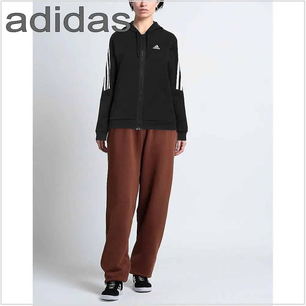 adidas  |Street Style Long Sleeves Cotton Logo Hoodies & Sweatshirts