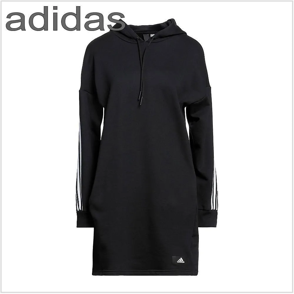 adidas  |Street Style Long Sleeves Plain Cotton Hoodies & Sweatshirts