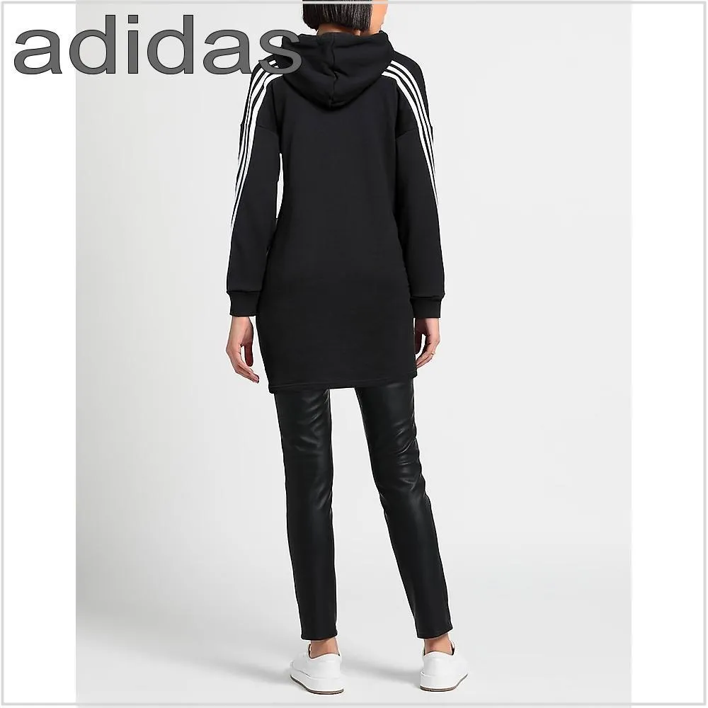 adidas  |Street Style Long Sleeves Plain Cotton Hoodies & Sweatshirts