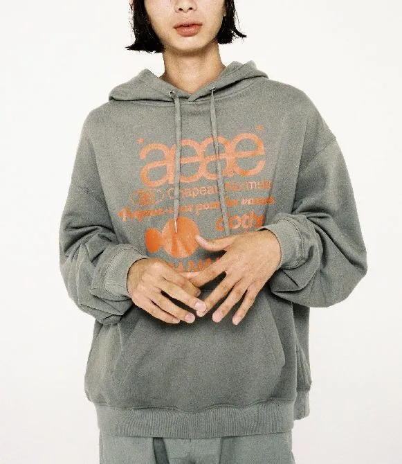 AEAE  |Unisex Street Style Plain Logo Hoodies