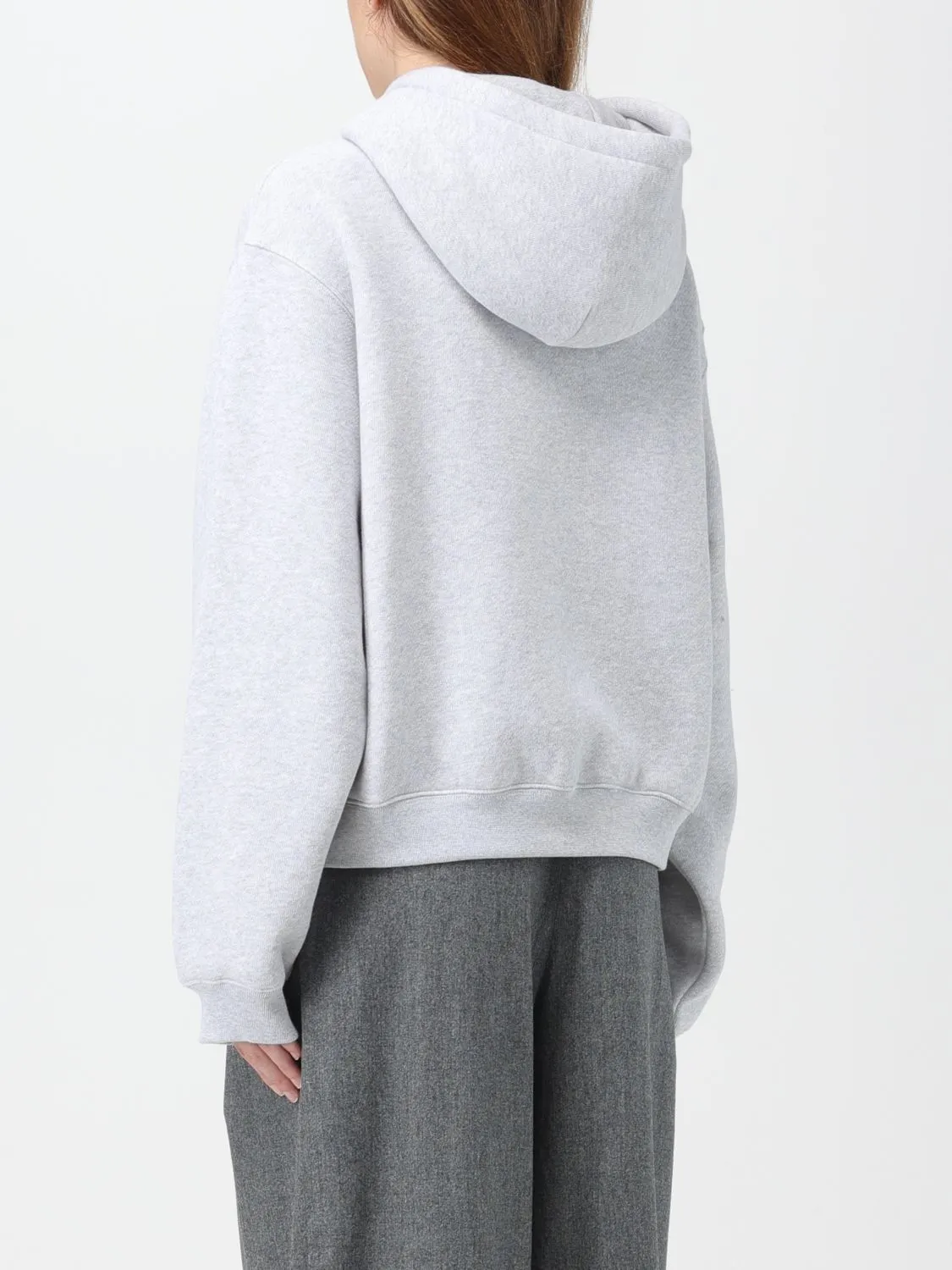 Alexander Wang  |Long Sleeves Plain Cotton Logo Hoodies & Sweatshirts