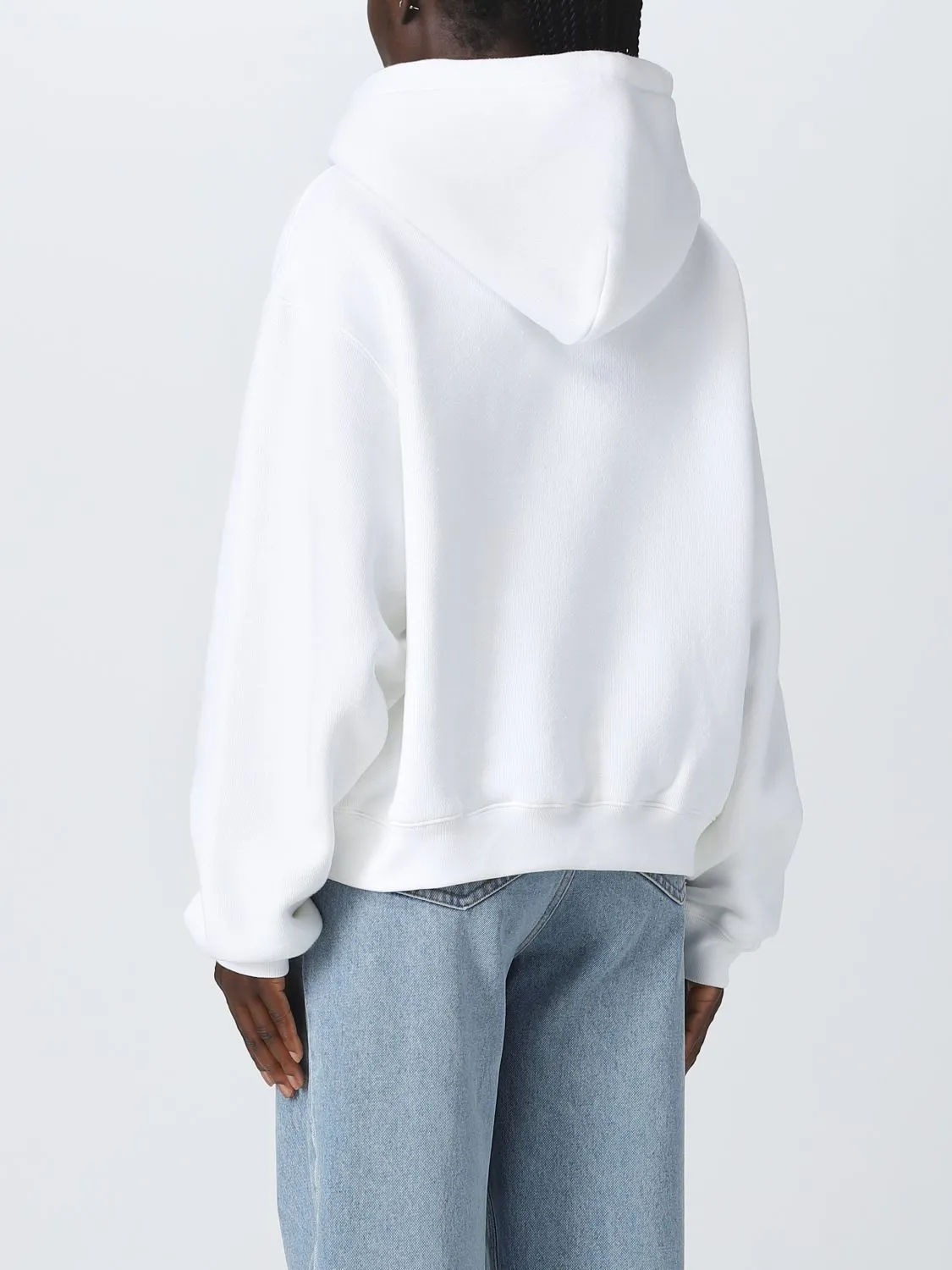 Alexander Wang  |Long Sleeves Plain Cotton Logo Hoodies & Sweatshirts