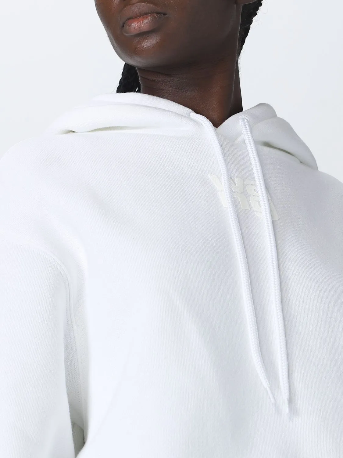 Alexander Wang  |Long Sleeves Plain Cotton Logo Hoodies & Sweatshirts