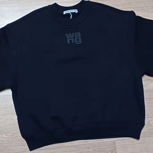 Alexander Wang  |U-Neck Long Sleeves Plain Cotton Logo Hoodies & Sweatshirts