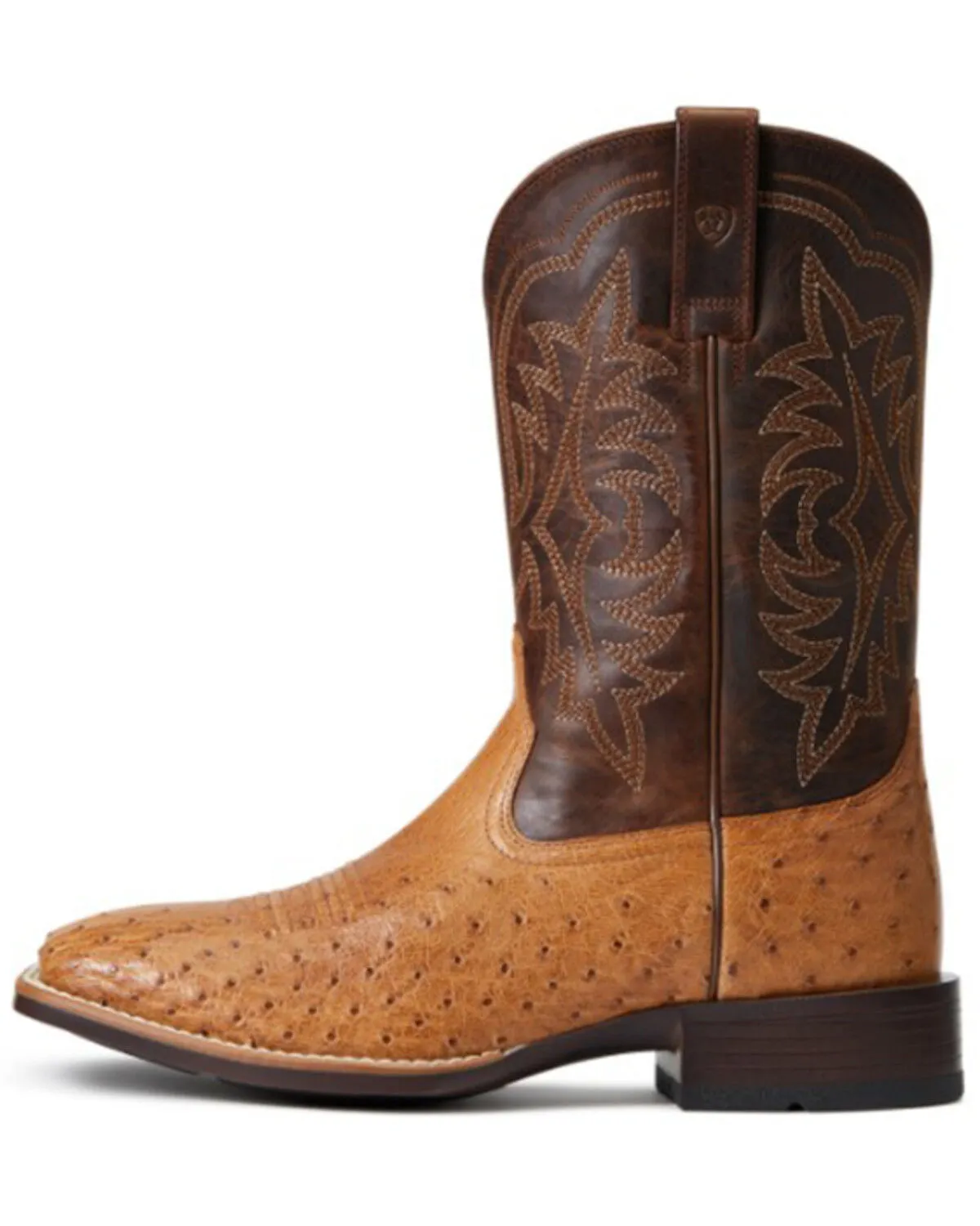 Ariat Men's Ranger Smooth Full Quill Ostrich Night Life Ultra Western Boot - Broad Square Toe