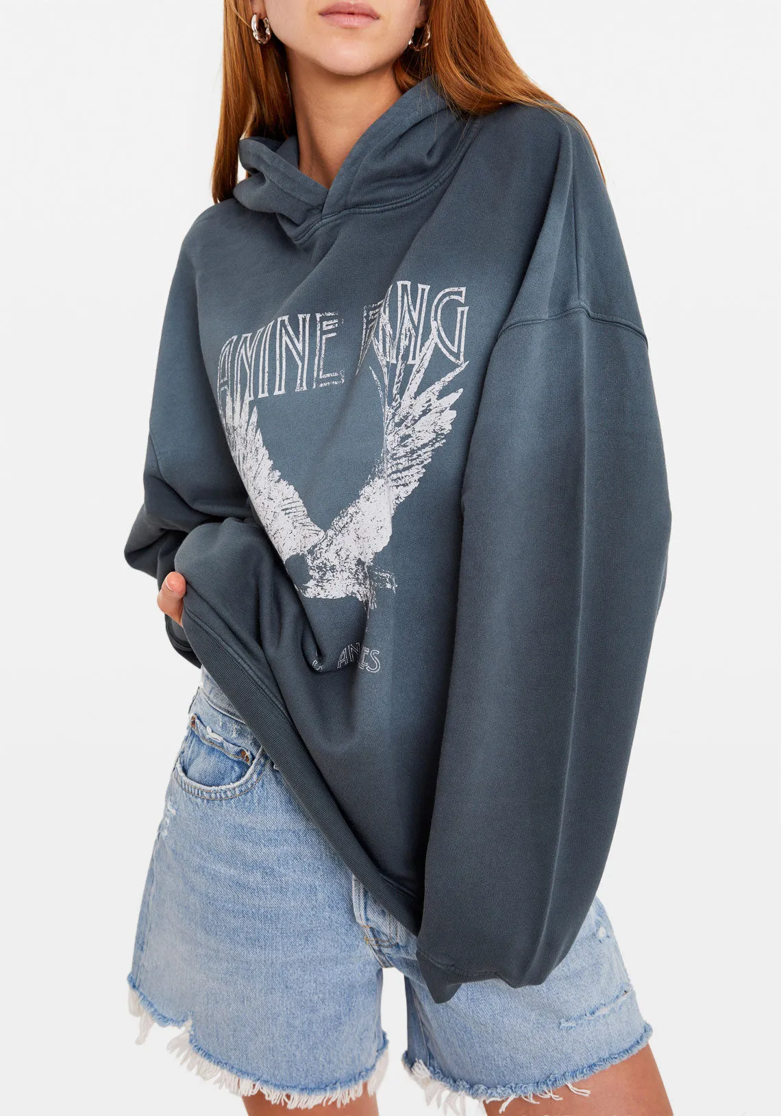 ASH HOODIE EAGLE FADED EMERALD GREEN