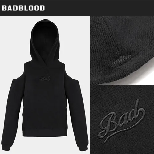 BADBLOOD  |Street Style Logo Hoodies & Sweatshirts