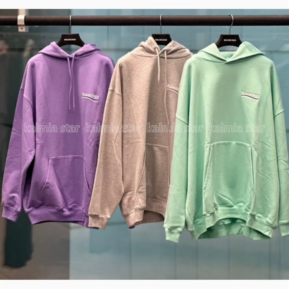 BALENCIAGA  |Street Style Long Sleeves Cotton Logo Hoodies & Sweatshirts