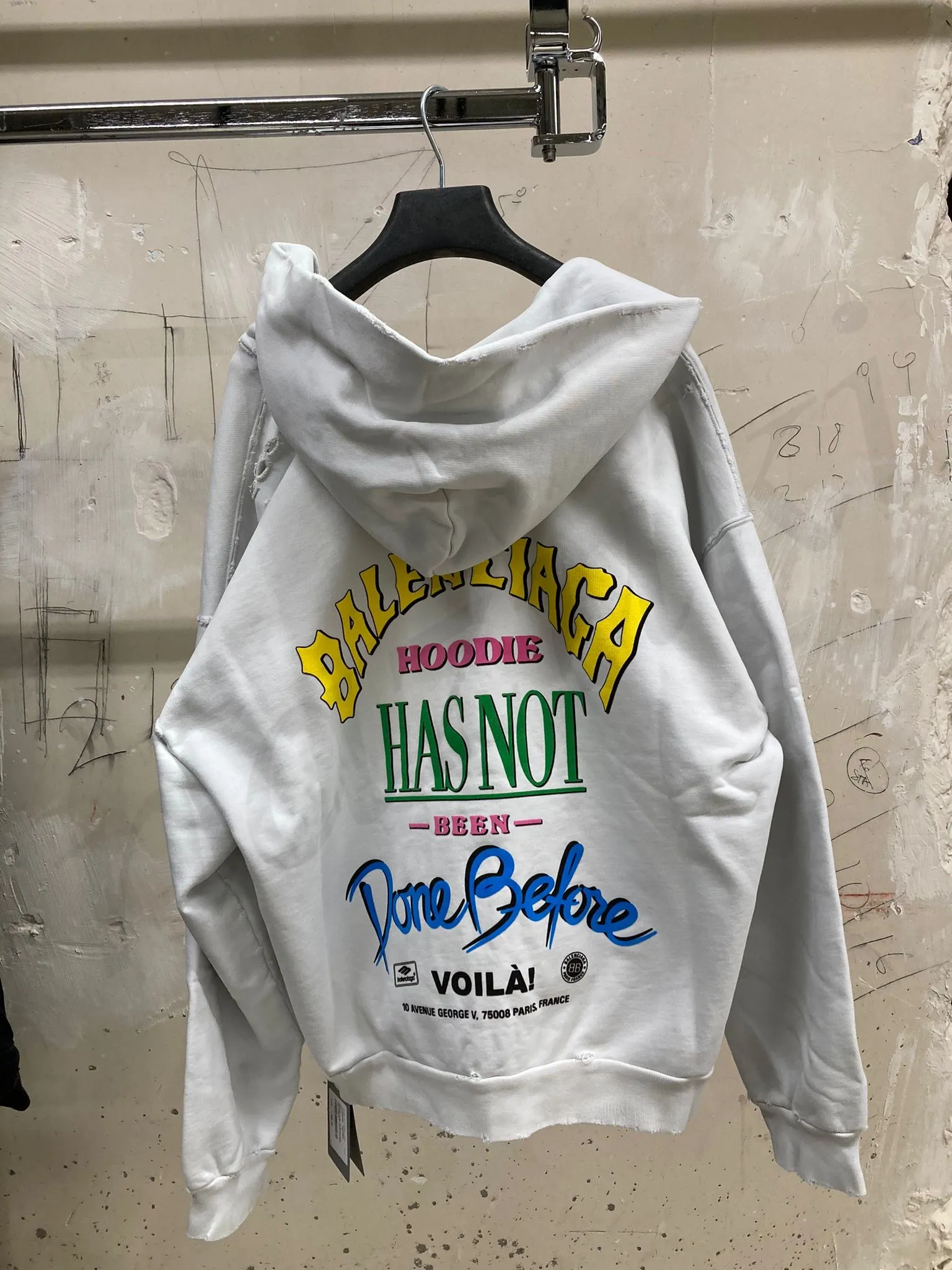 BALENCIAGA  |Unisex Street Style Cotton Logo Luxury Hoodies