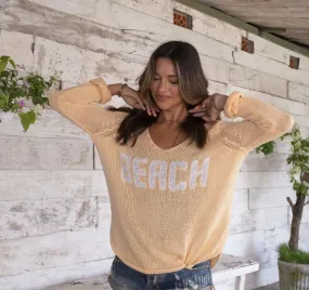 BEACH V-NECK COTTON SWEATER