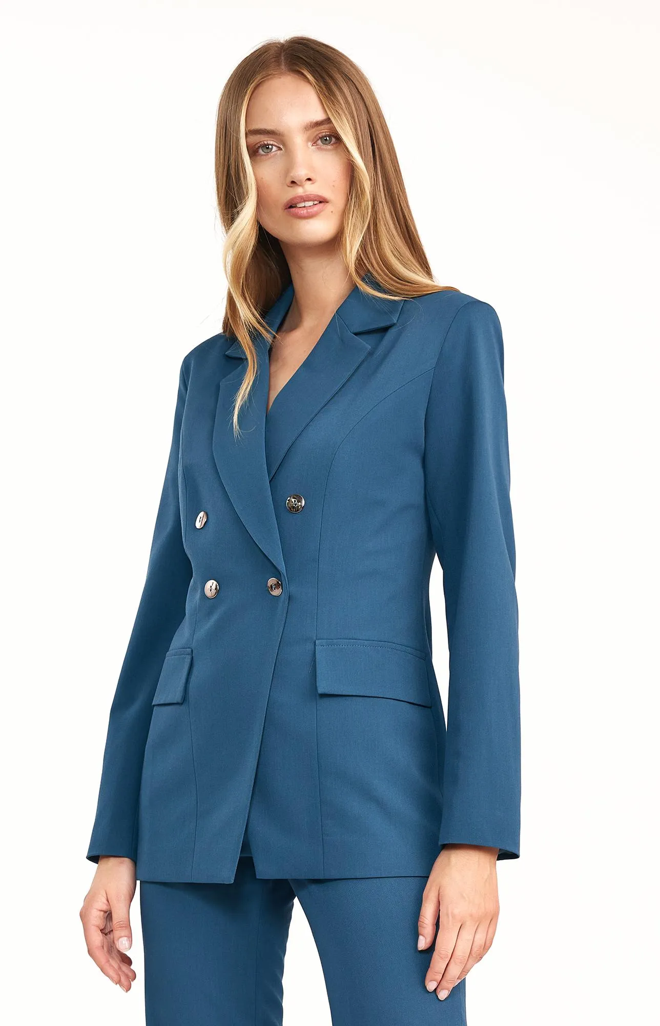 Blazer double boutonnage bleu