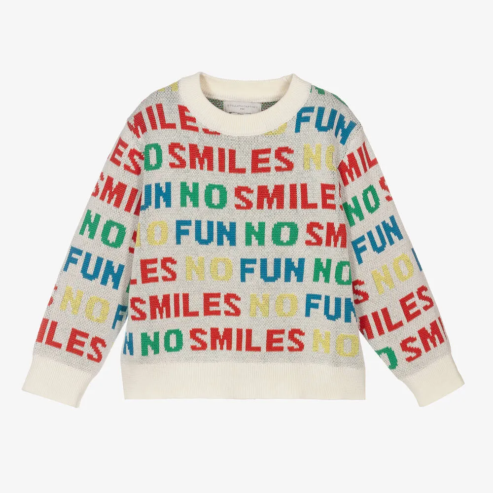 Boys Ivory Cotton Sweater