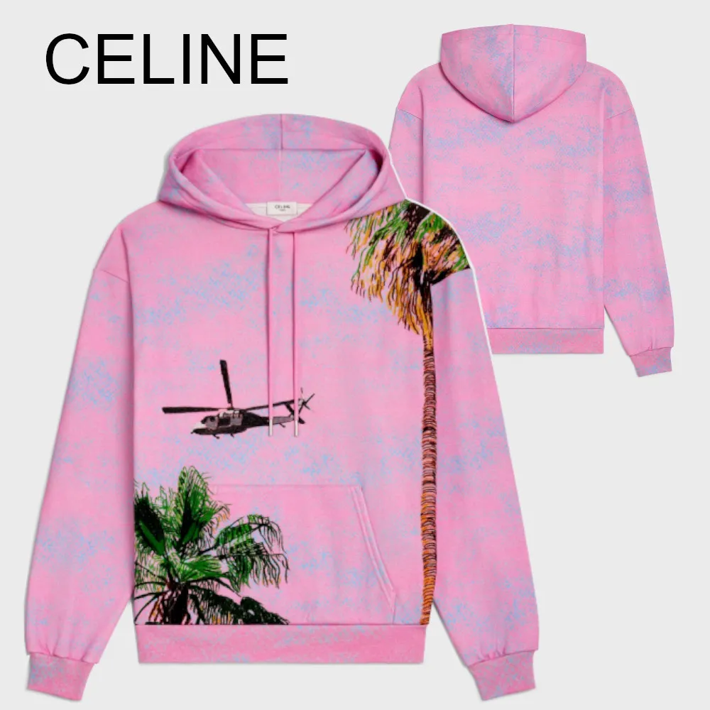 CELINE  |Street Style Long Sleeves Cotton Luxury Hoodies