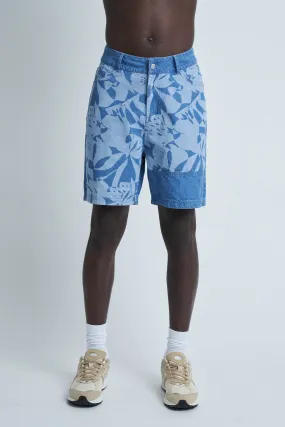 COUPAGE LASER PRINTED DENIM SHORT