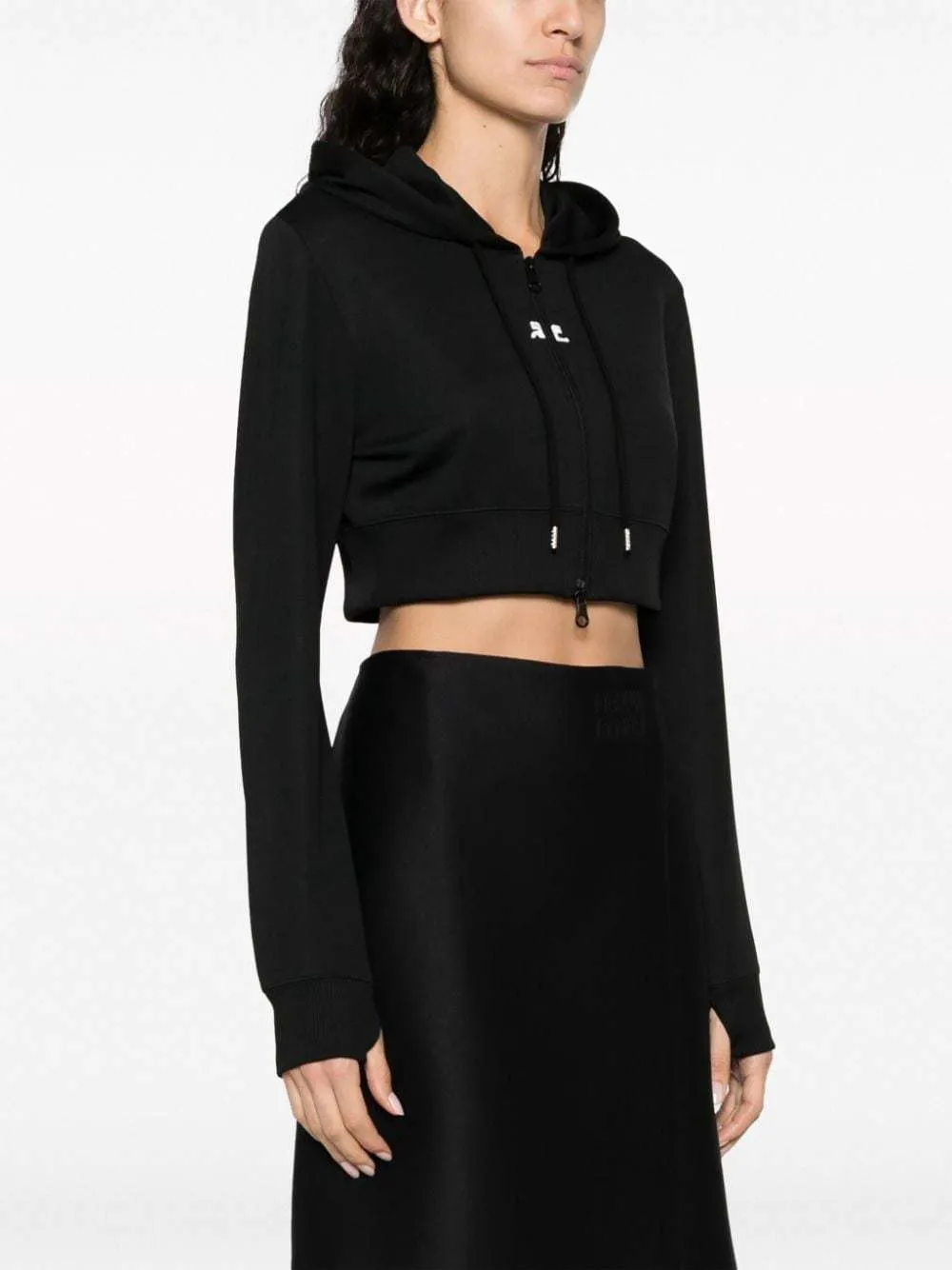 Courreges  |Street Style Long Sleeves Logo Hoodies & Sweatshirts