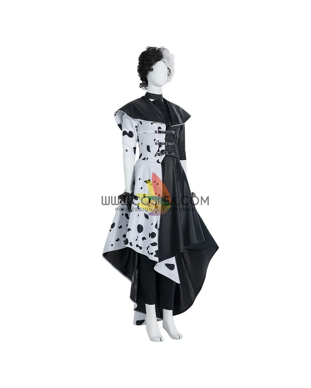 Cruella 2021 Live Action Movie 101 Dalmatian's Cosplay Costume