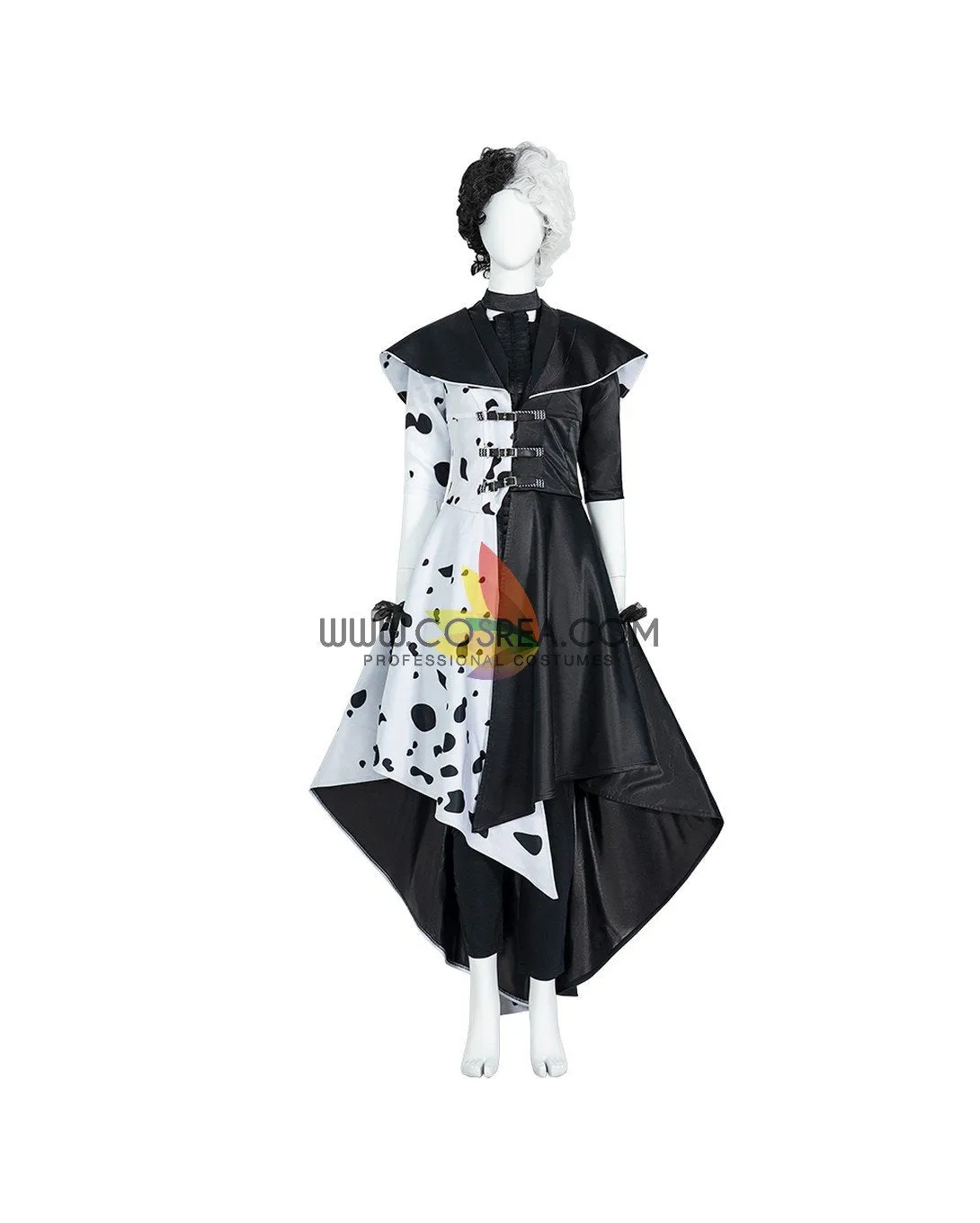 Cruella 2021 Live Action Movie 101 Dalmatian's Cosplay Costume