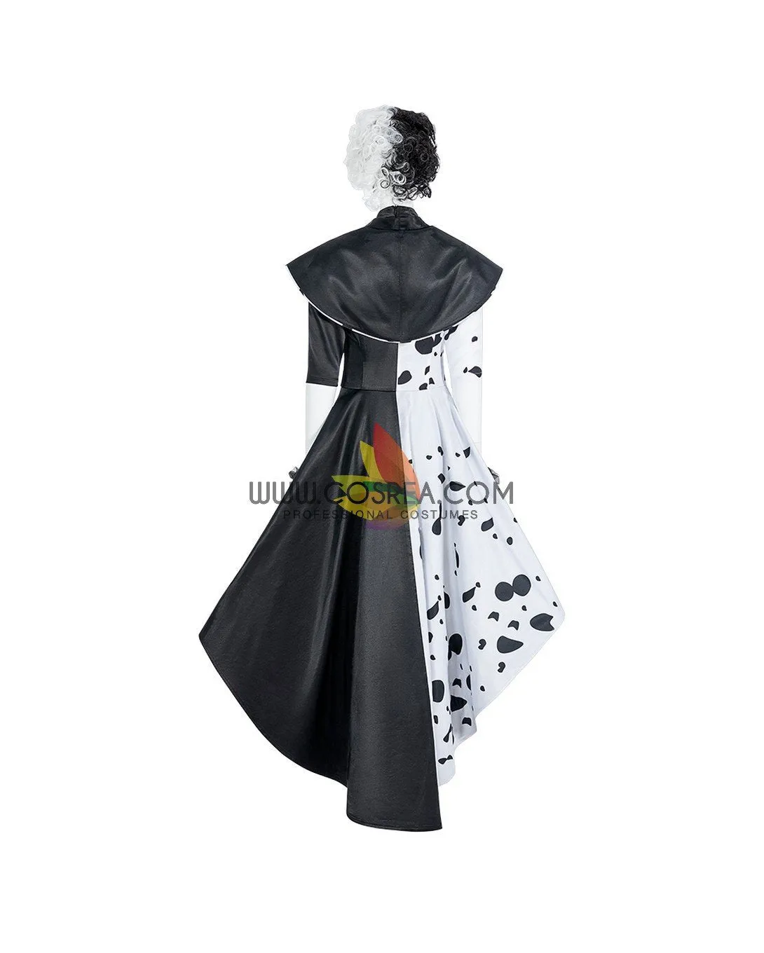 Cruella 2021 Live Action Movie 101 Dalmatian's Cosplay Costume