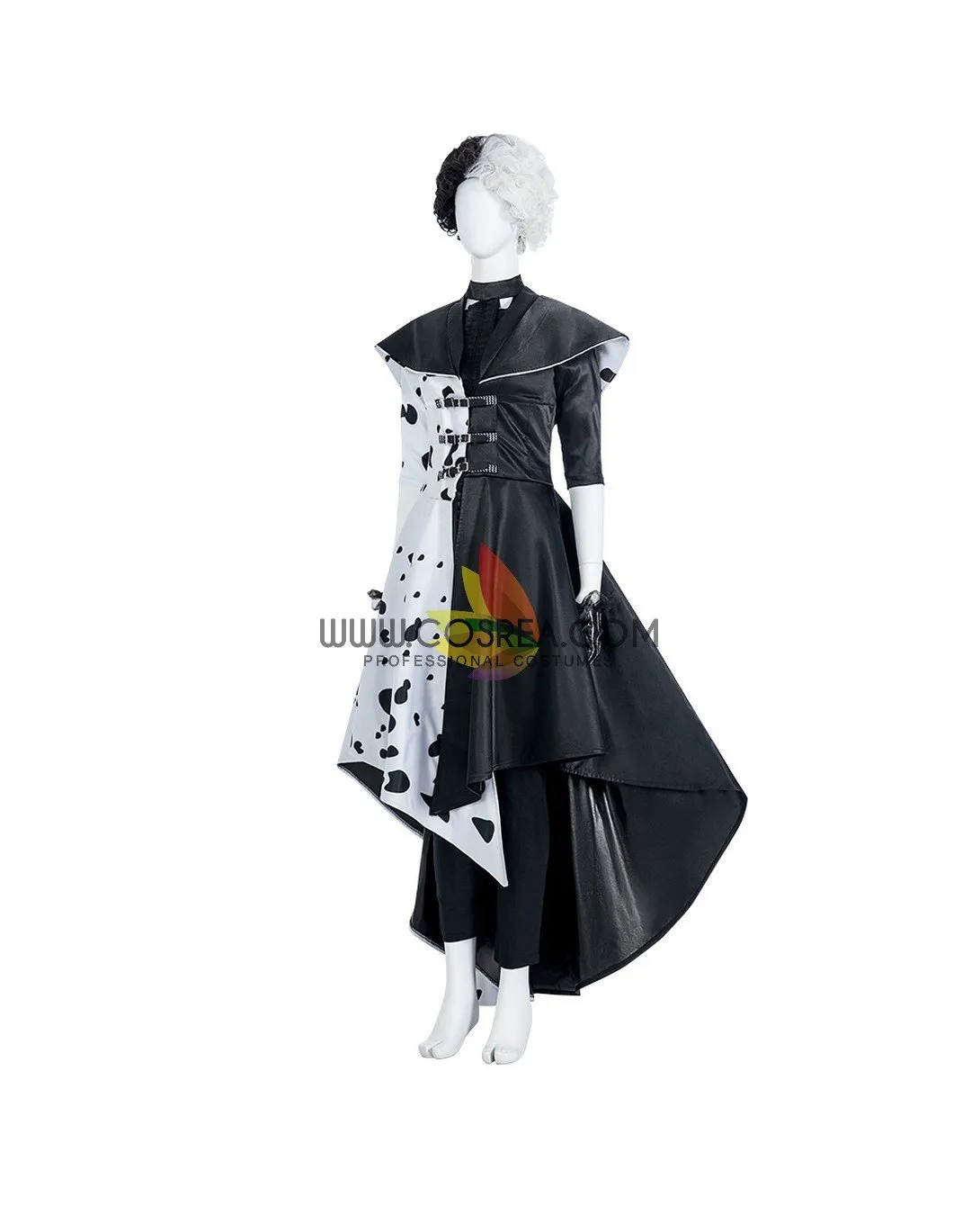 Cruella 2021 Live Action Movie 101 Dalmatian's Cosplay Costume