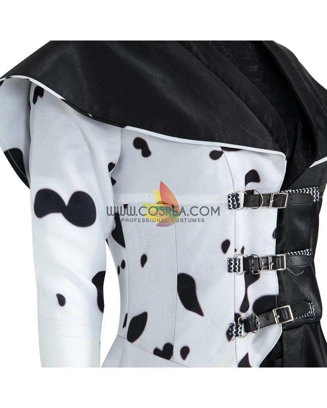 Cruella 2021 Live Action Movie 101 Dalmatian's Cosplay Costume