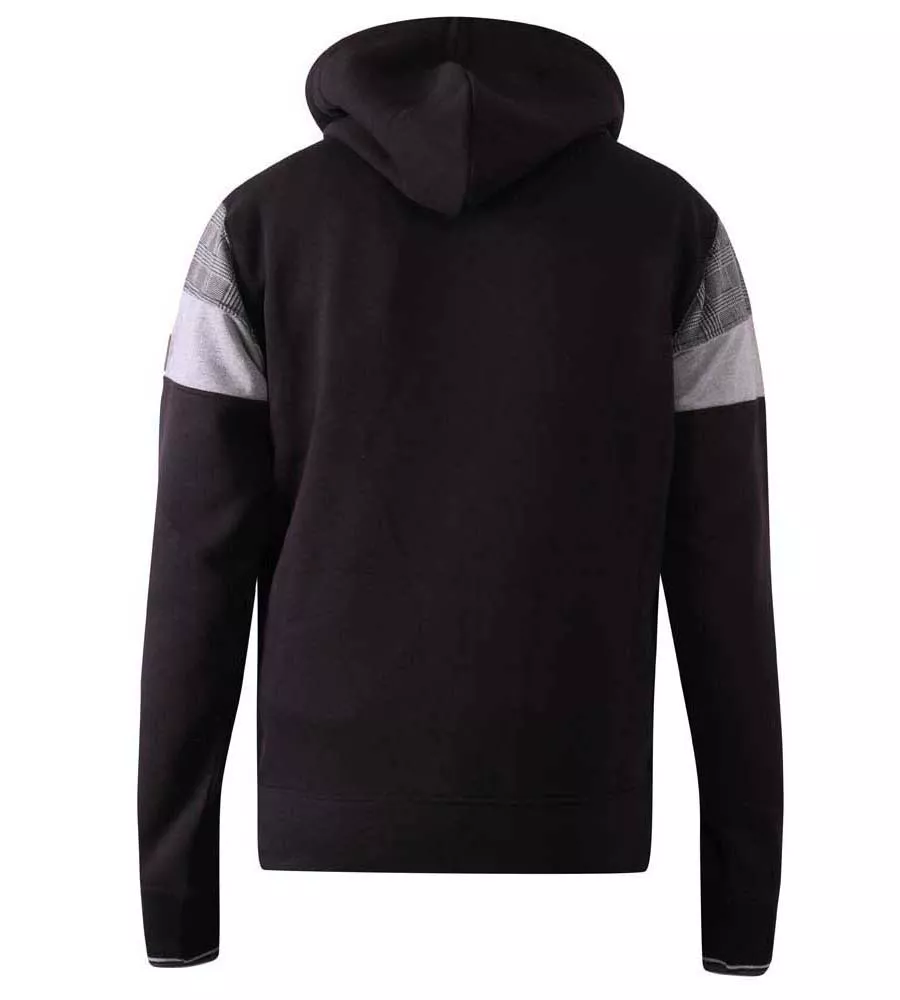 D555 Mens Full Zip Hoodie With Contrast Panels (KIPLING)