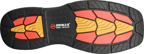 Double H Phantom Rider Wilmore Comp Toe Waterproof Square Toe Pull-On- Cigar Oiled Leather