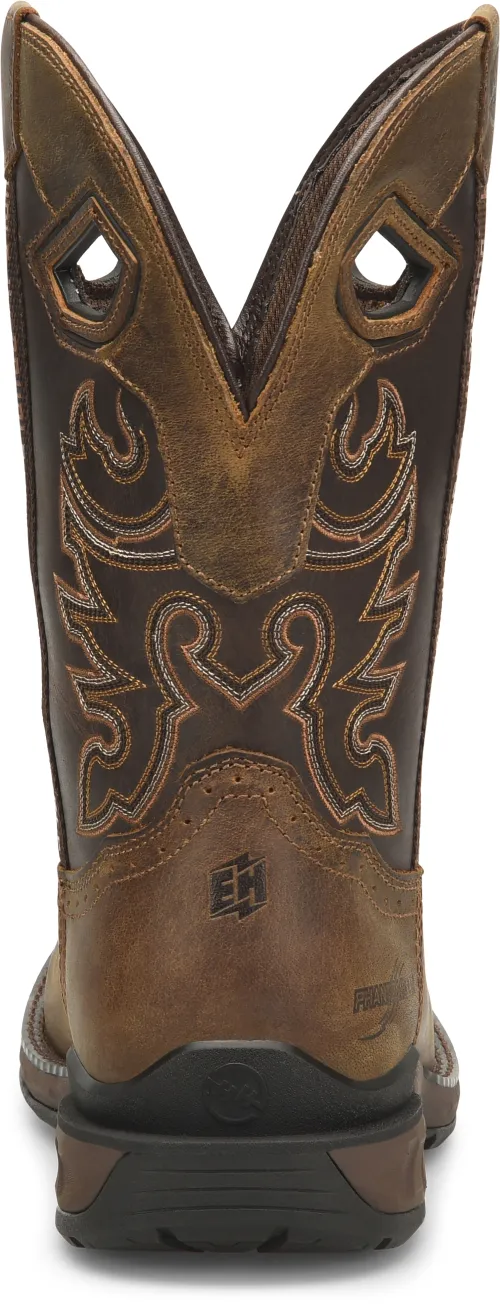 Double H Phantom Rider Wilmore Comp Toe Waterproof Square Toe Pull-On- Cigar Oiled Leather