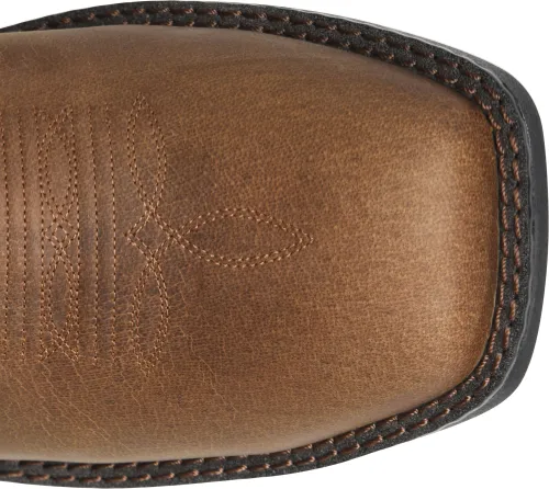 Double H Phantom Rider Wilmore Comp Toe Waterproof Square Toe Pull-On- Cigar Oiled Leather