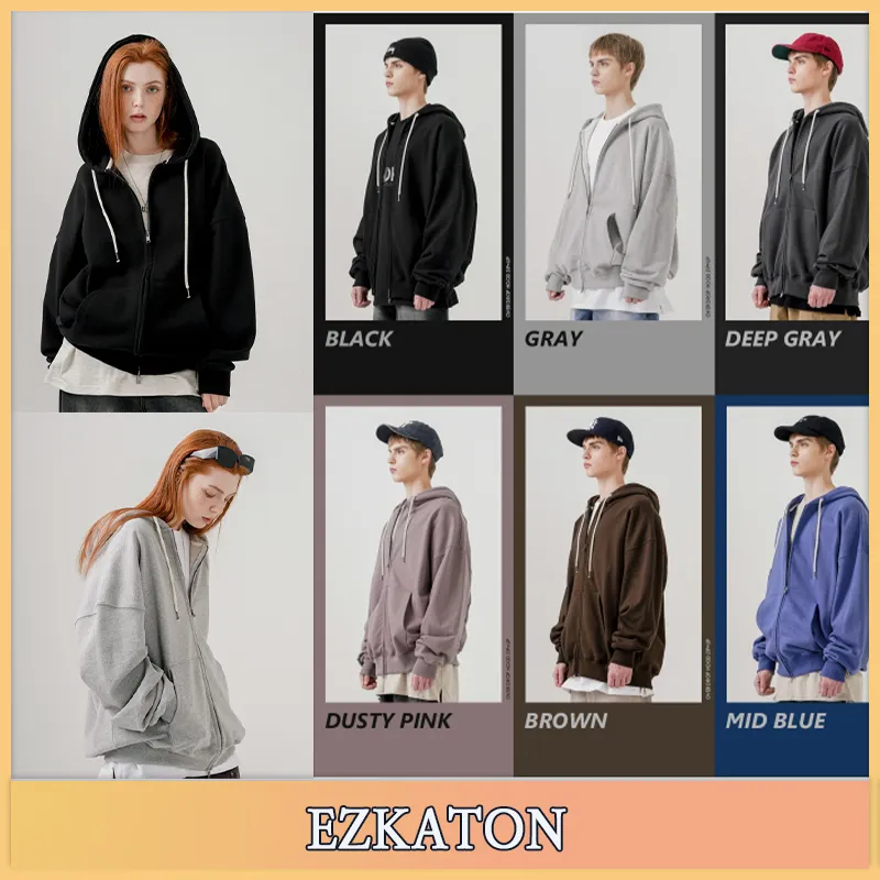 EZKATON  |Unisex Street Style Cotton Hoodies & Sweatshirts