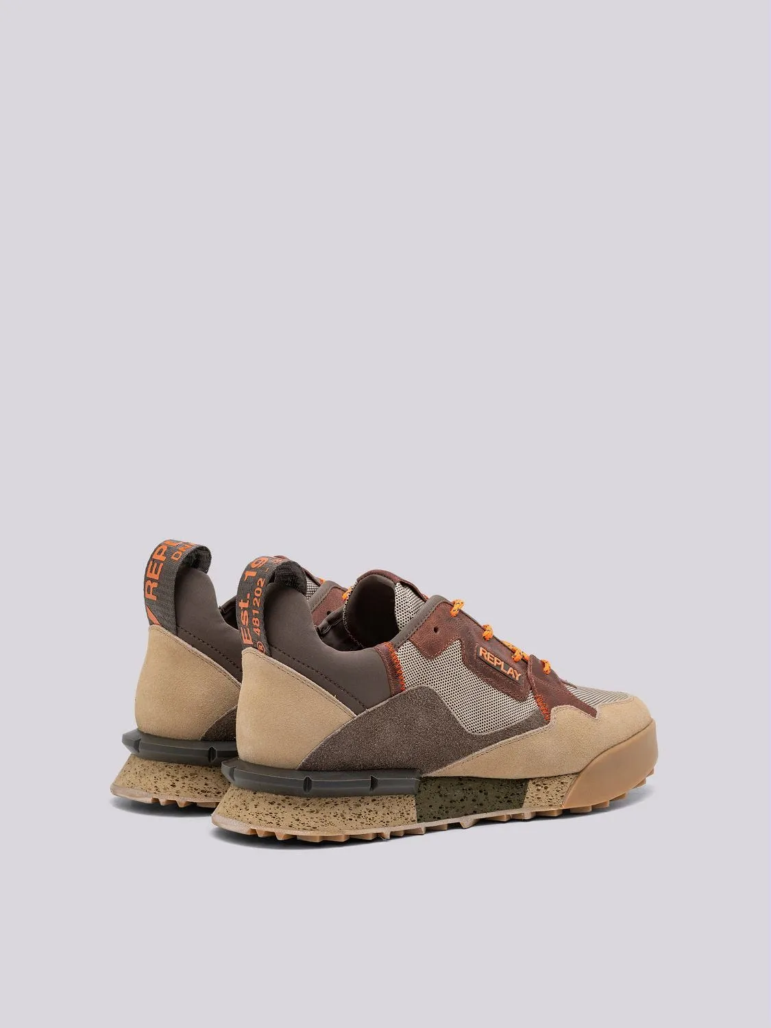 FIELD MELT LEATHER AND SUEDE SNEAKERS