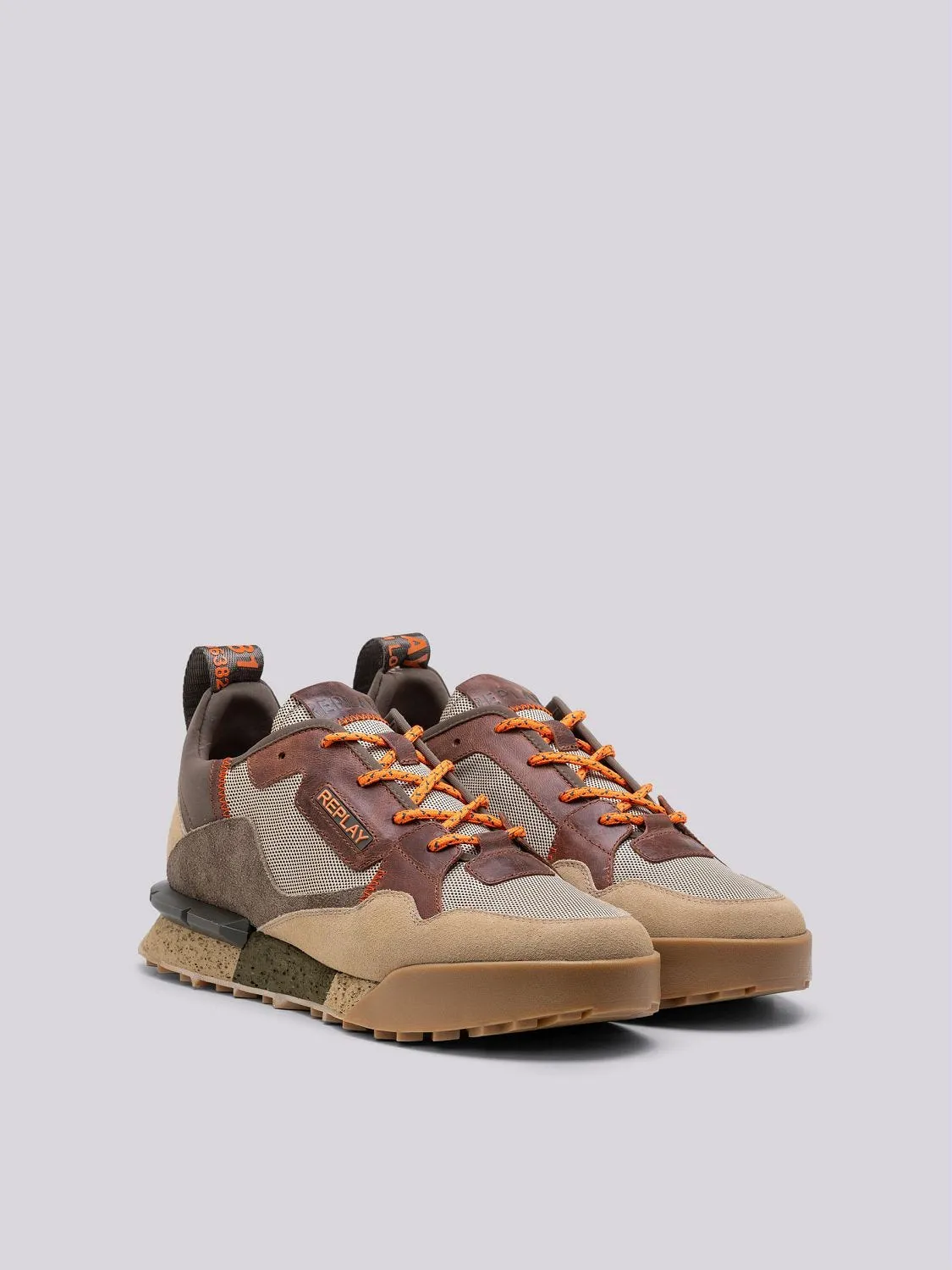 FIELD MELT LEATHER AND SUEDE SNEAKERS