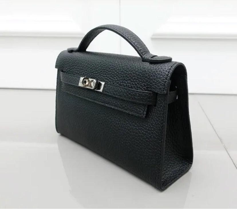 Genuine Leather Black 22 Mini Bag