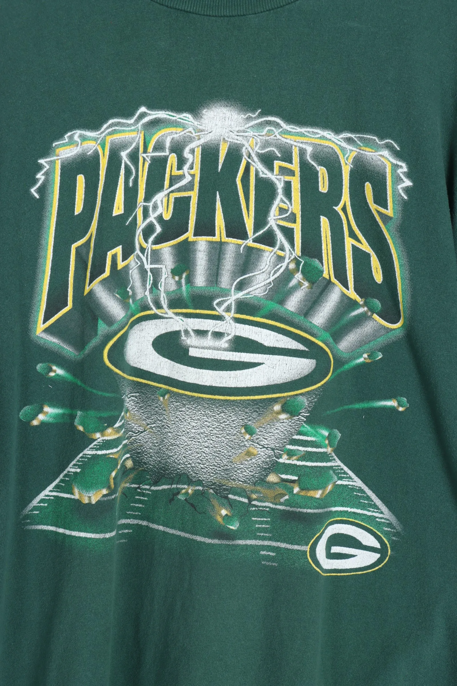 Green Bay Packers NFL Lightning Football Graphic Tee (XL)