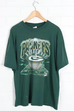 Green Bay Packers NFL Lightning Football Graphic Tee (XL)