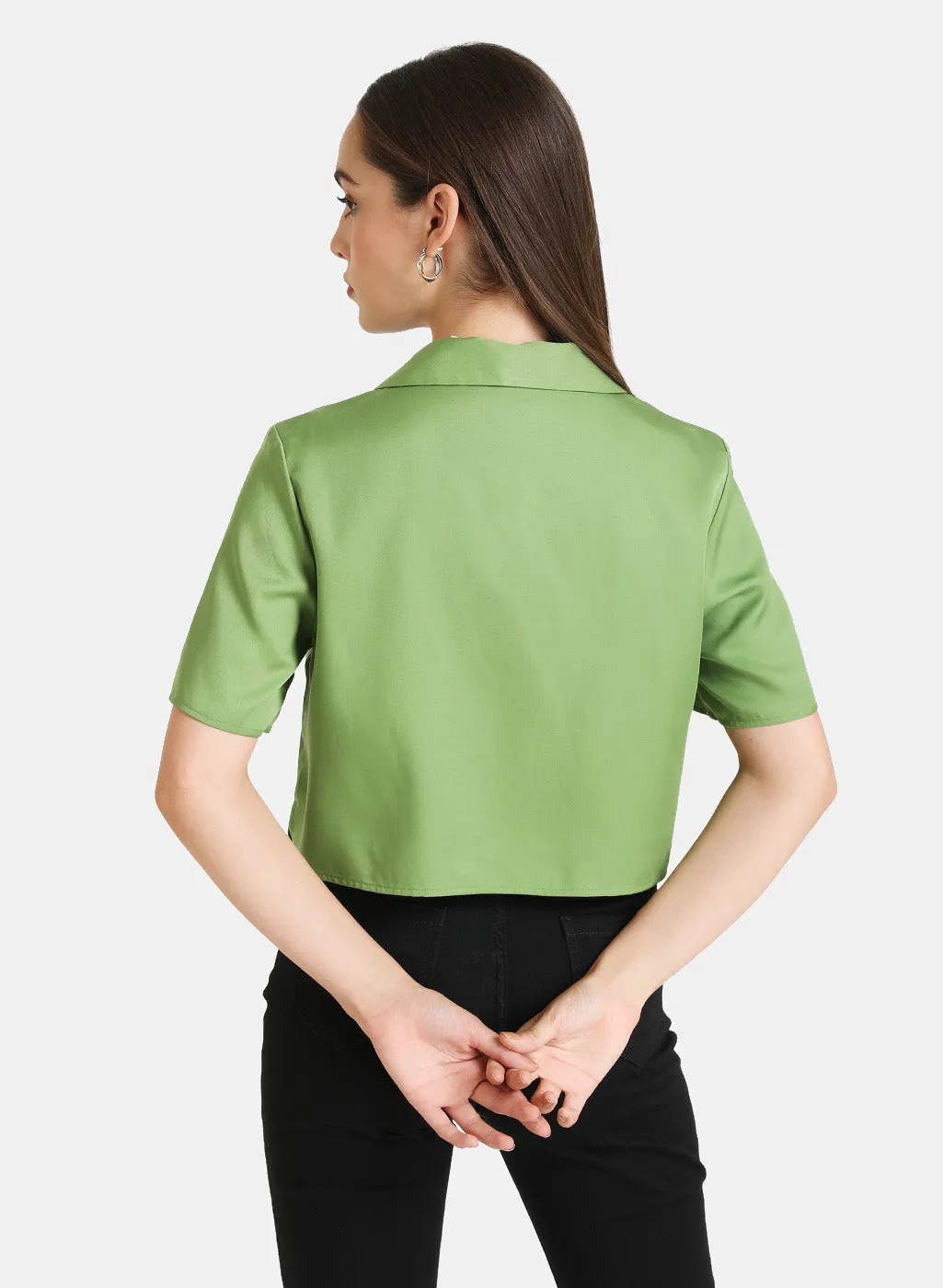 Half Sleeve Crop Shirt