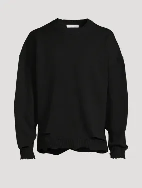 HELMUT LANG Distressed Cotton Sweater