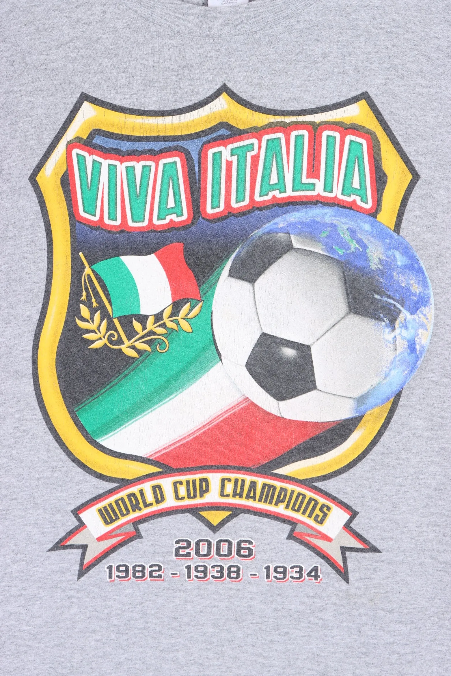 Italy Viva Italia World Cup Champions 2006 T-Shirt (XL)