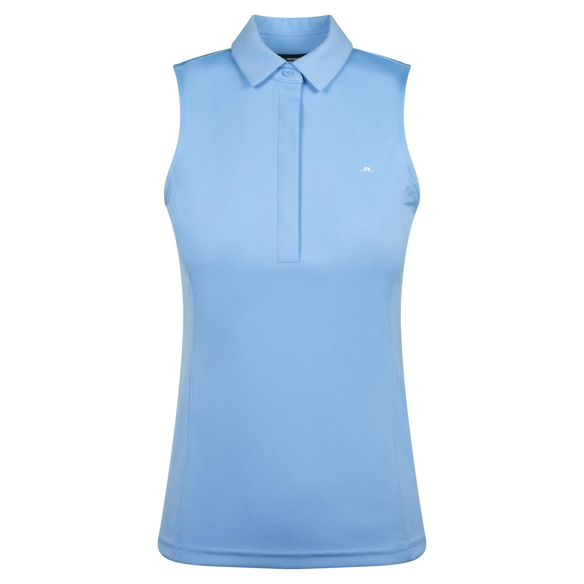 J Lindeberg Dena Ladies Sleeveless Golf Polo Shirt Little Boy Blue