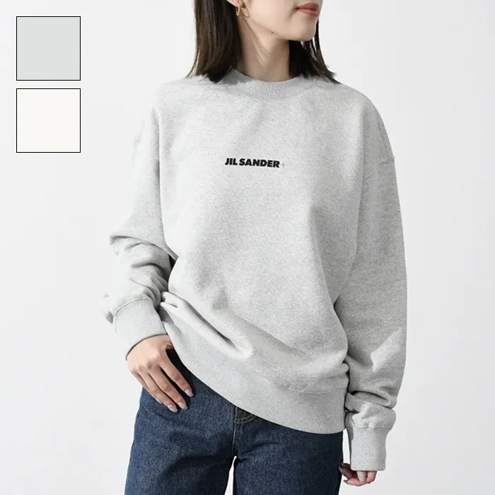 Jil Sander  |Crew Neck Long Sleeves Plain Cotton Logo