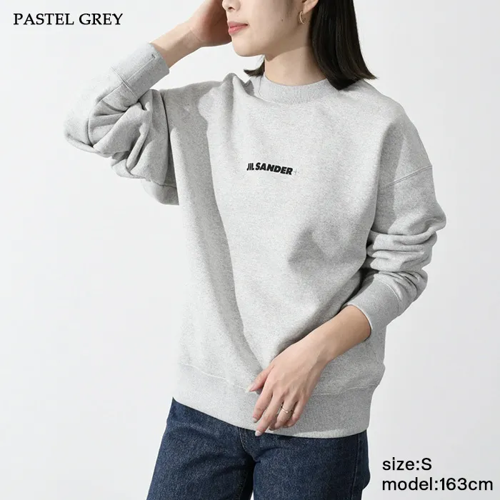 Jil Sander  |Crew Neck Long Sleeves Plain Cotton Logo