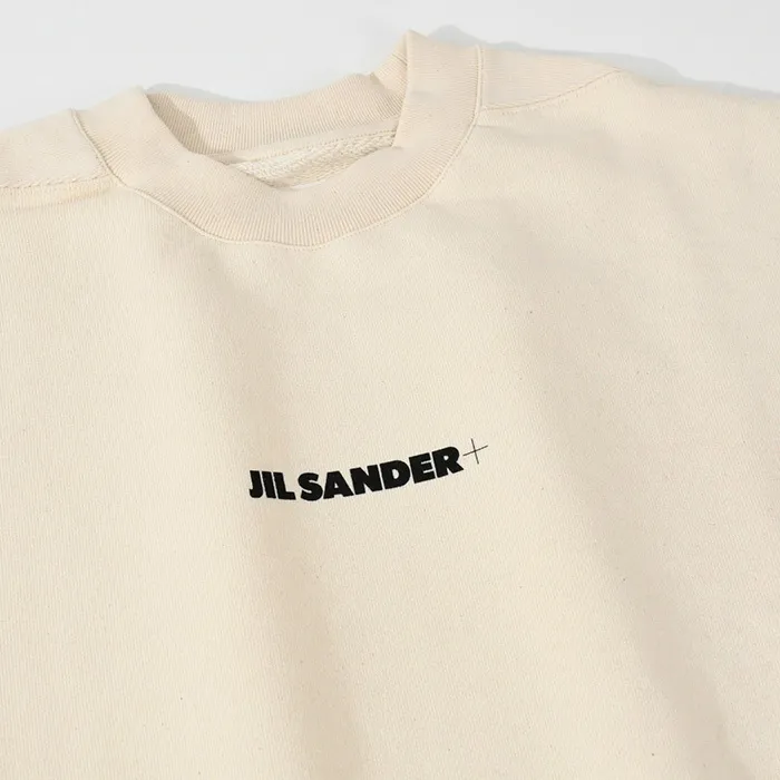 Jil Sander  |Crew Neck Long Sleeves Plain Cotton Logo