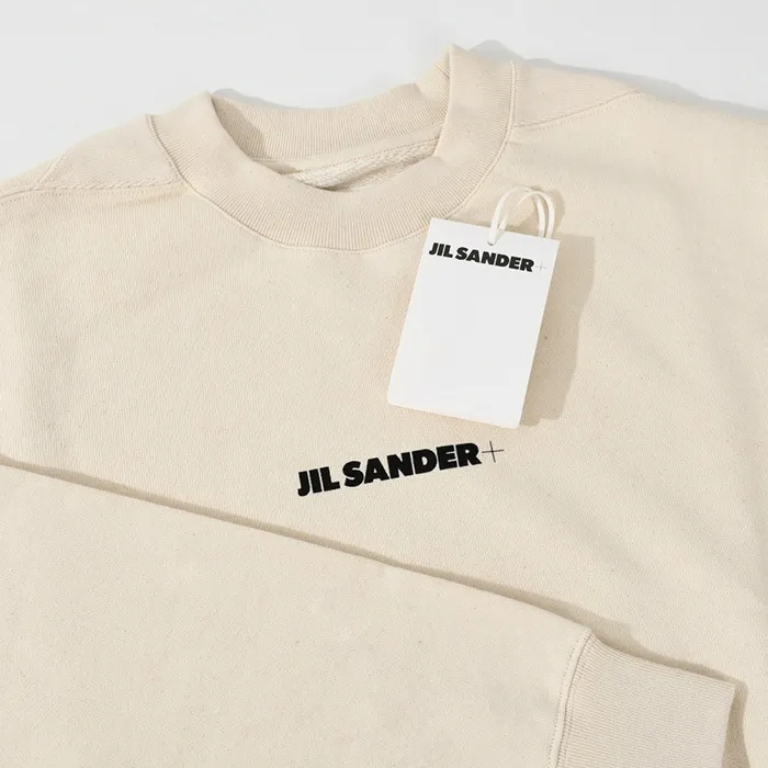 Jil Sander  |Crew Neck Long Sleeves Plain Cotton Logo