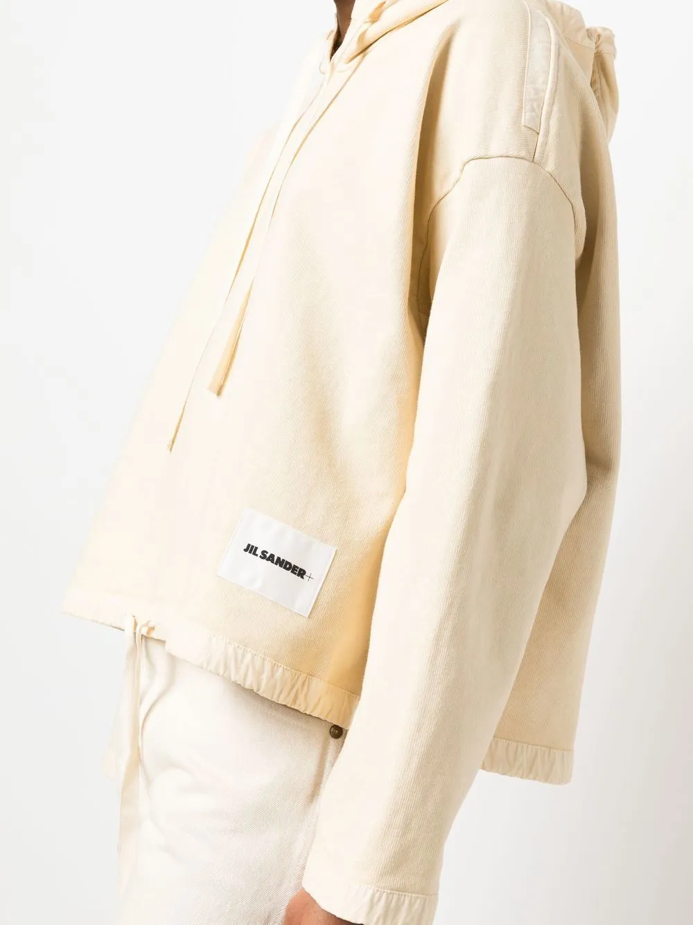 Jil Sander  |Long Sleeves Plain Cotton Logo Hoodies & Sweatshirts