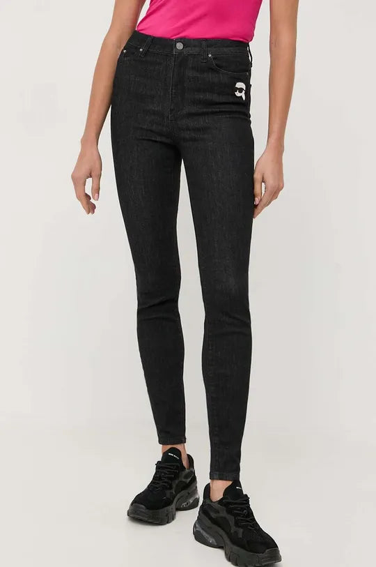 Karl Lagerfeld 230W1110 Ikonik 2.0 Denim Pants Black