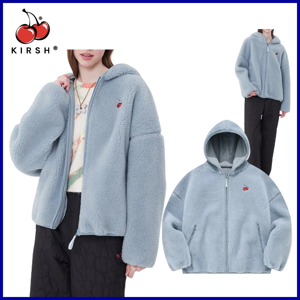 KIRSH  |Long Sleeves Cotton With Jewels Logo Hoodies & Sweatshirts