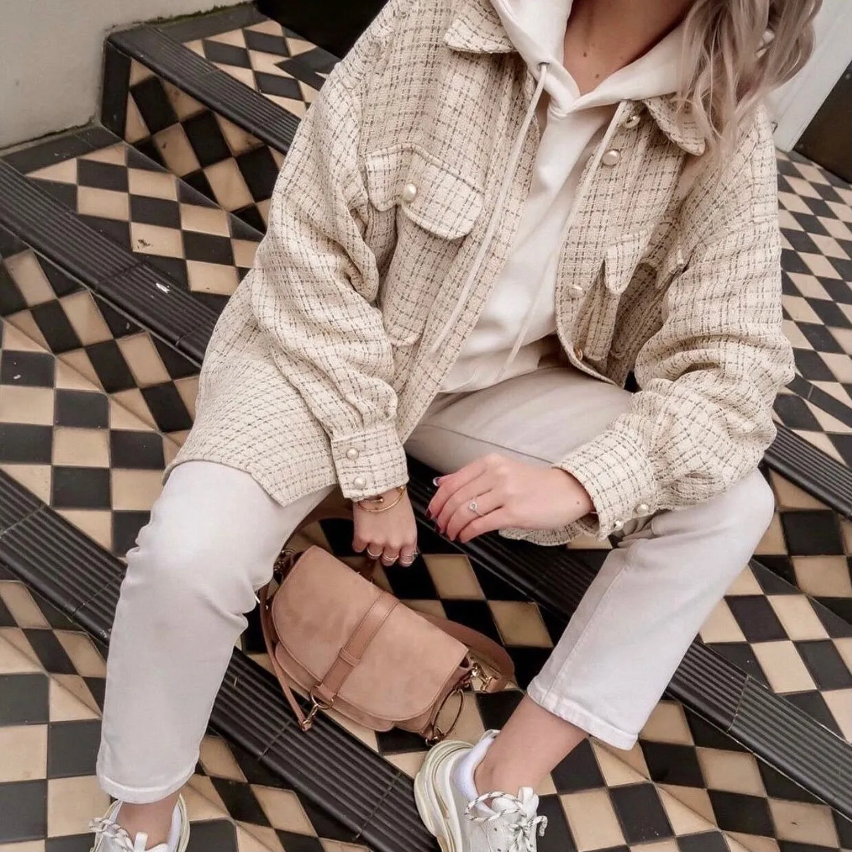 ‘LE PLAID’ BEIGE SHACKET