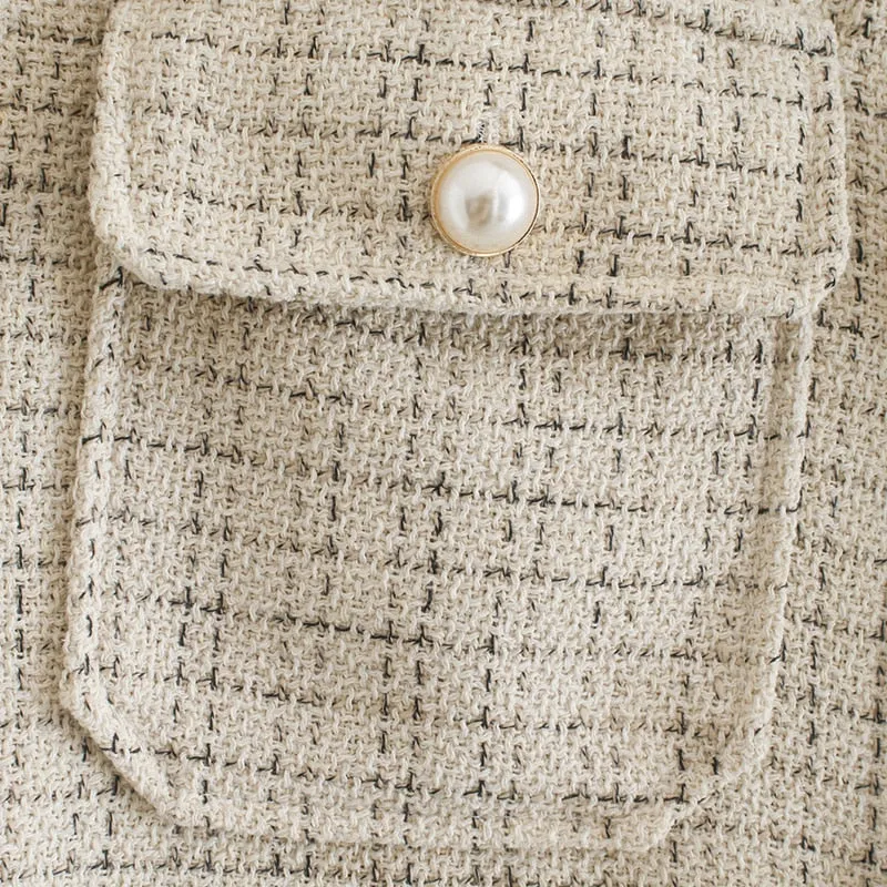 ‘LE PLAID’ BEIGE SHACKET