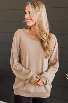 Magical Nights Knit Top- Light Mocha